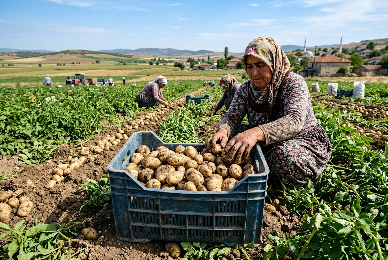 Balıkesir patates üreticileri 43,44 TL/kg fiyatla en yüksek seviyeyi gördü