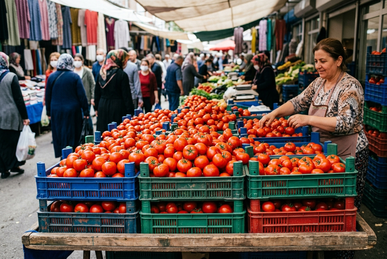 Domates Fiyatı %43,7 Düşüşle 13,47 TL/kg Olurken, Kiraz Fiyatları Yükseldi