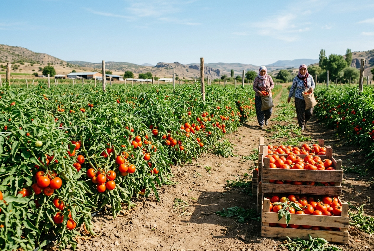 Domates fiyatı Şanlıurfa 13,84 TL/kg, Çanakkale 63,33 TL/kg arasında