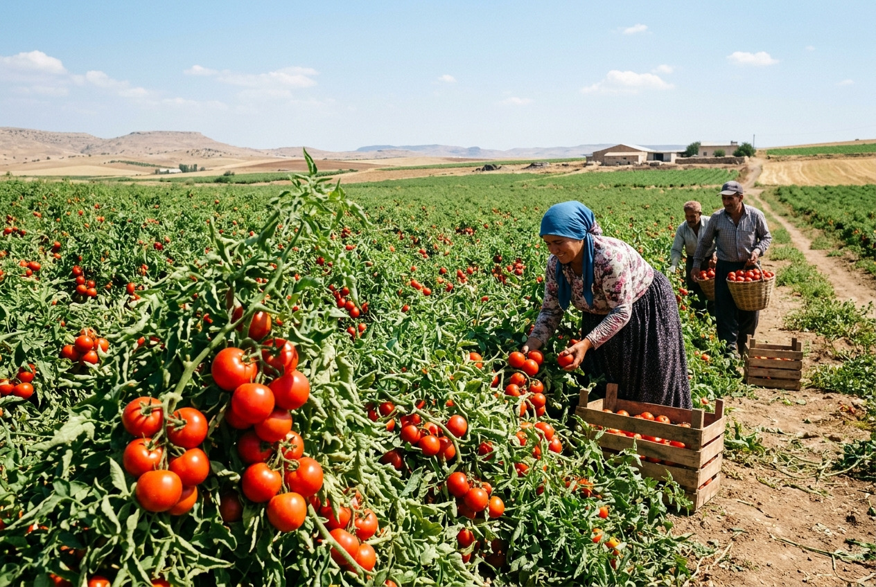 Domates Fiyatında İller Arası Fark: Şanlıurfa 13,68 TL/kg, Çanakkale 62,5 TL/kg