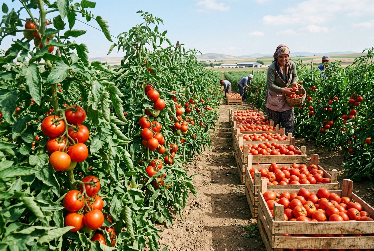 Domates Salkım Fiyatı Yüzde 44,5 Yükseldi: Arz-Talep Dengesindeki Değişim Etkili
