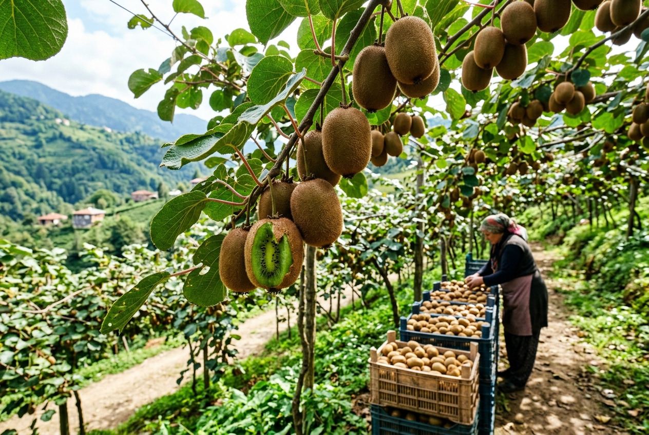 Kivi Fiyatı 135,49 TL/kg ve Ekim Hasadı: Doğu Karadeniz Üreticileri İçin Güncel Durum