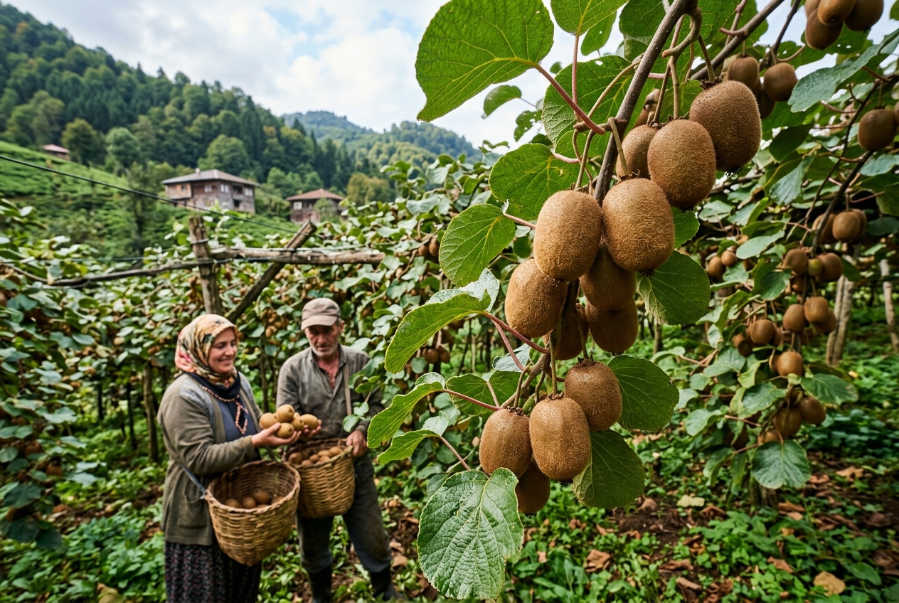 Kivi Hasadı Ekim Ayında Başlıyor: Hal Fiyatı 149,15 TL/kg