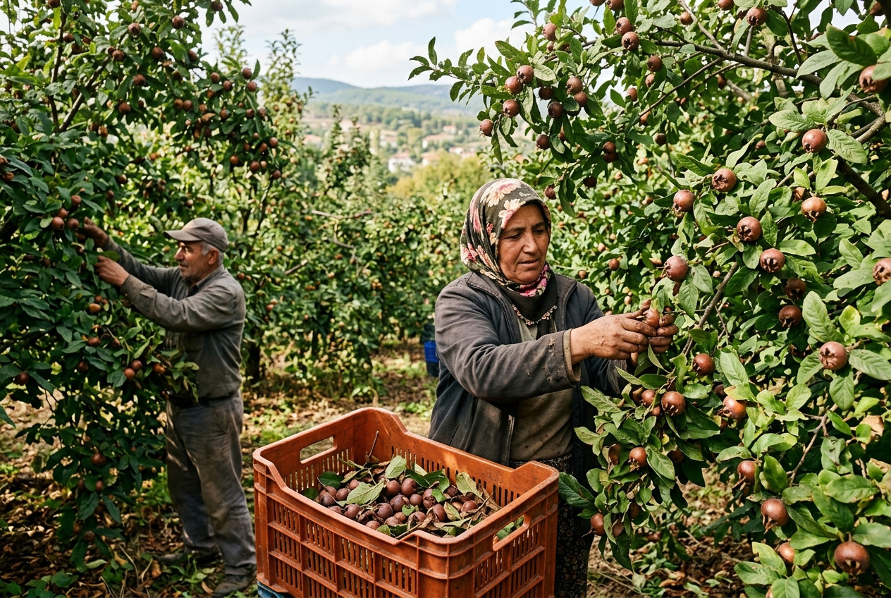 Muşmula Hasadı Ekim Ayında Başlıyor: Hal Fiyatı 100 TL/kg