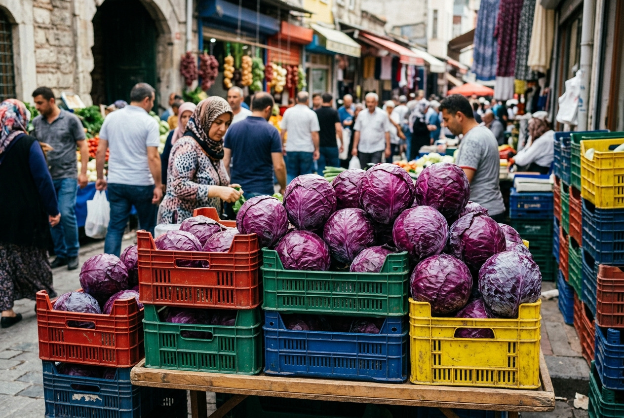 Türkiye Genelinde Kırmızı Lahana Fiyatı %39,4 Artarak 58,47 TL/kg Oldu