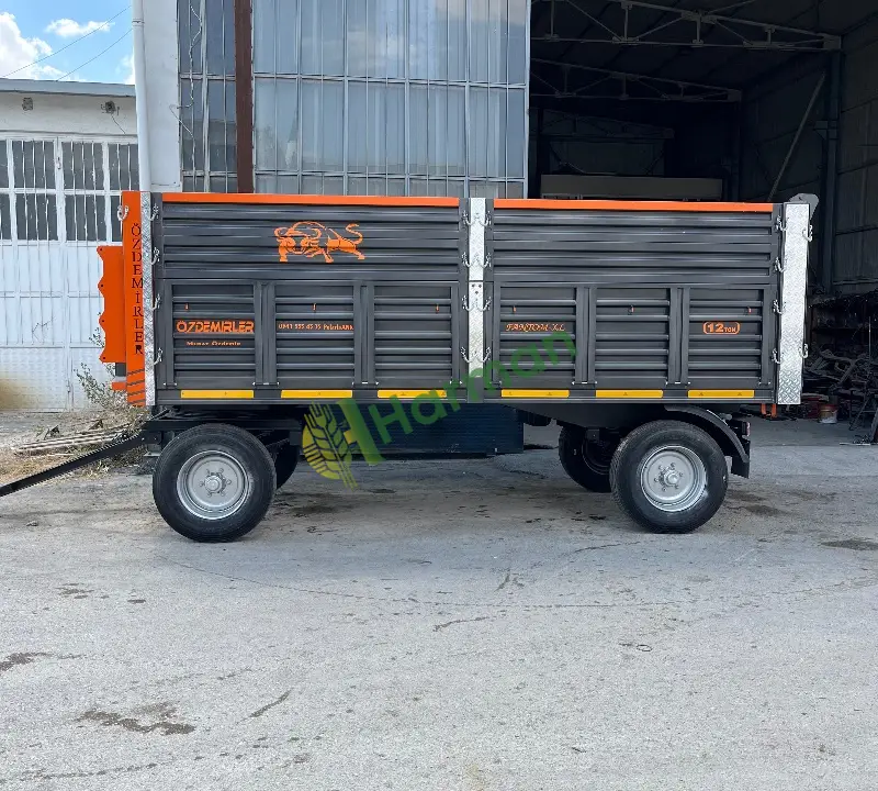 12 Ton Çift Dingilli Damperli Tarım Römorku