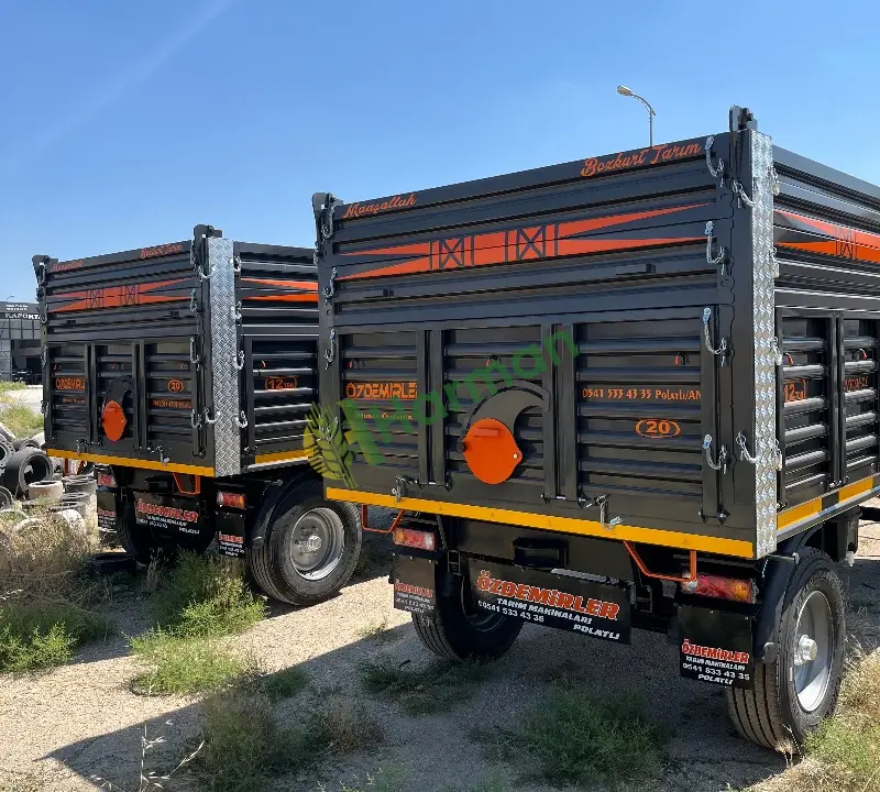 12 Ton Çift Dingilli Damperli Tarım Römorku