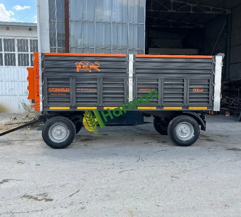 12 Ton Çift Dingilli Damperli Tarım Römorku