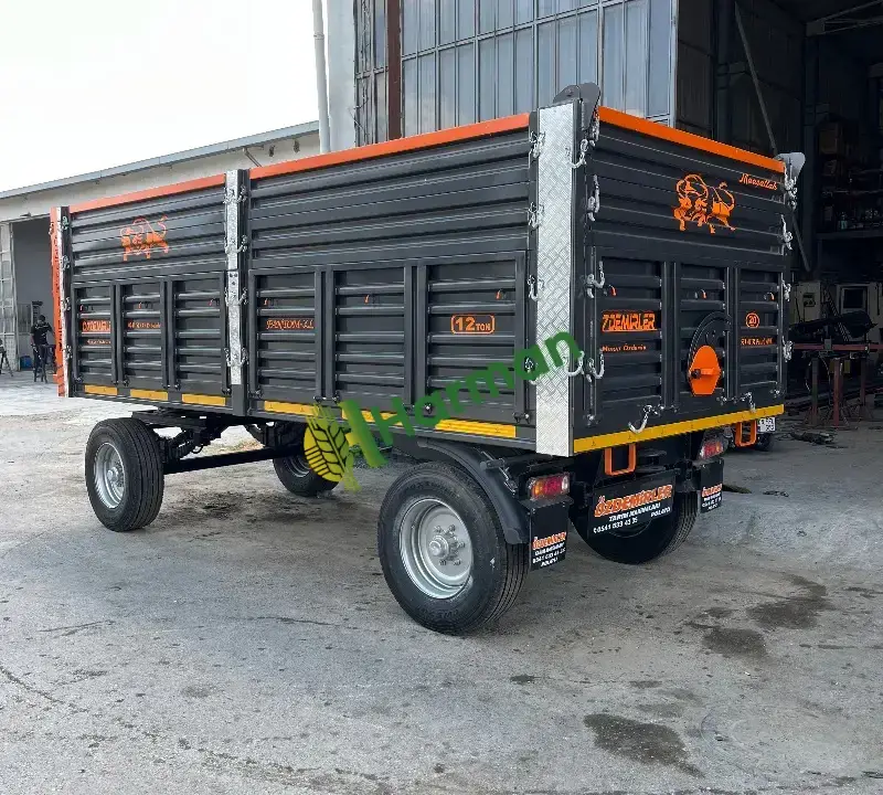 12 Ton Çift Dingilli Damperli Tarım Römorku