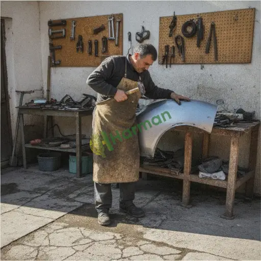 Çankırı'da kaporta işi yapılıyor