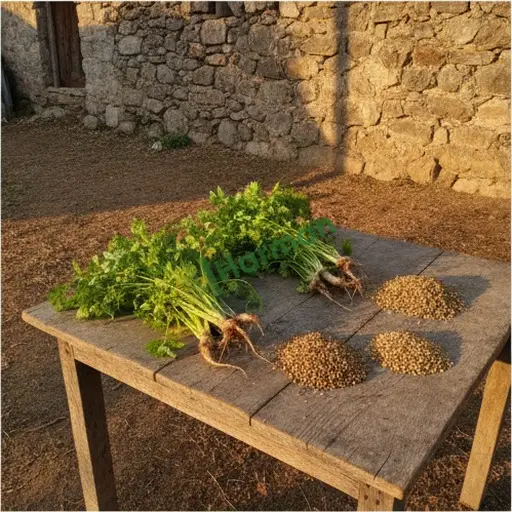 Burdur Merkez'de kişniş satılır