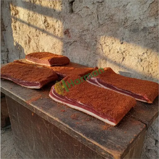 Amasya Taşova'da pastırma satılık