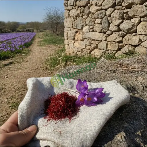 Isparta Eğirdir'de safran satılır