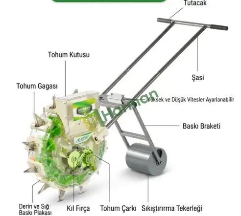 21 CM Aralık Tohum Ekim Makinesi