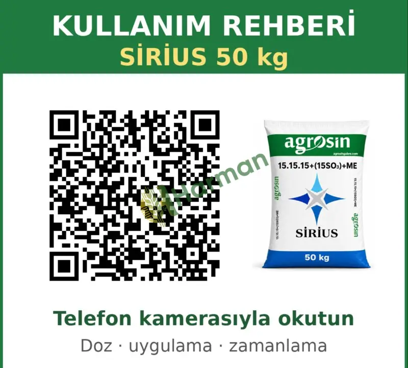 Agrosin Sirius 15-15-15 + 2 MgO + 15 SO3 + ME - 50 kg