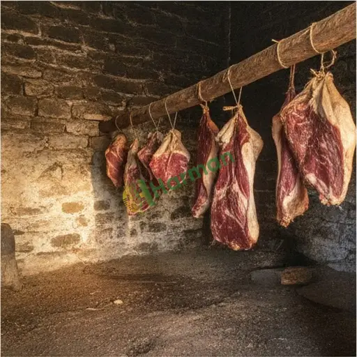 Hatay Erzin'de jambon satılır