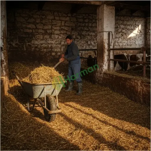 Sinop Erfelek'te ahır temizliği işi yapılır