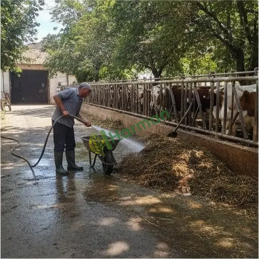 Ardahan Posof'ta ahır temizliği yapılır