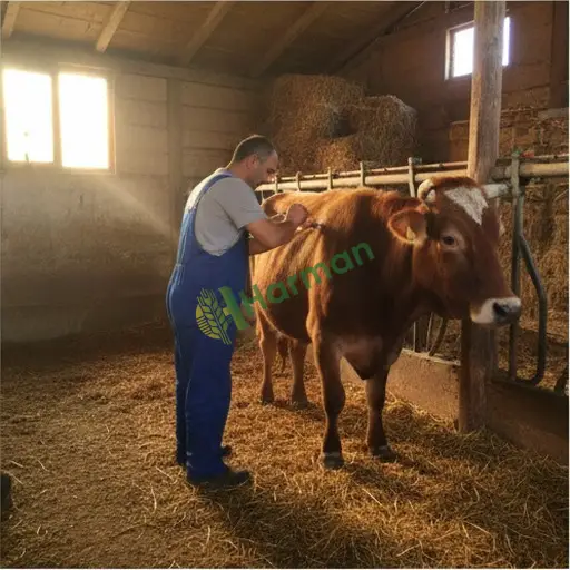 Afyonkarahisar Kızılören'de hayvan aşılama hizmeti verilir