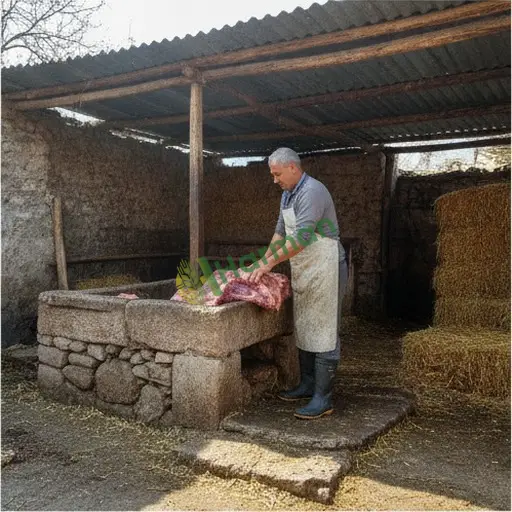Düzce Cumayeri'nde hayvan kesimi yapılır