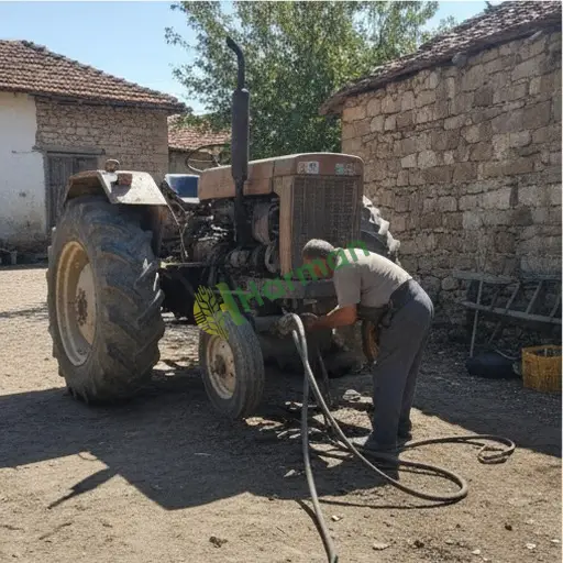 Kahramanmaraş Afşin'de hidrolik sistem tamiri yapılır