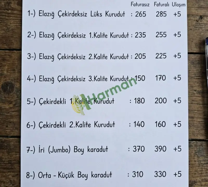 Satılık kuru dut