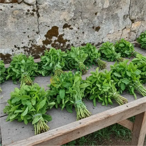 Edirne Süloğlu'nda nane satılır