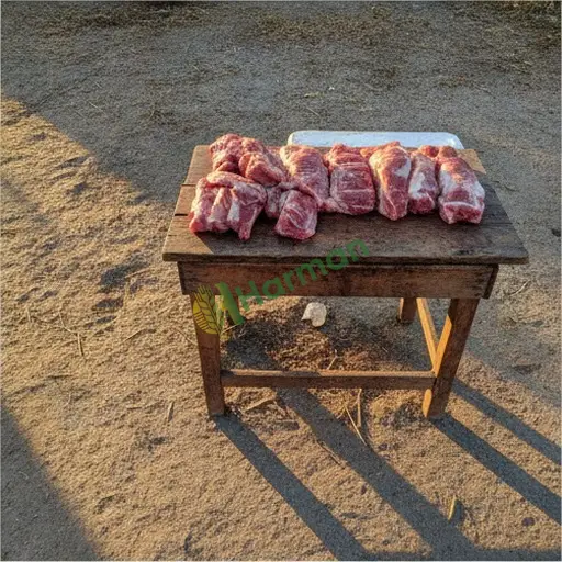 Isparta Keçiborlu'da organik et satılır